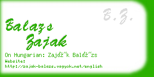 balazs zajak business card